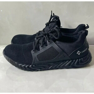 JIANKUN Mens Lace Up Safety Shoes Steel Toe Indestructible Sneakers Black Sz 45